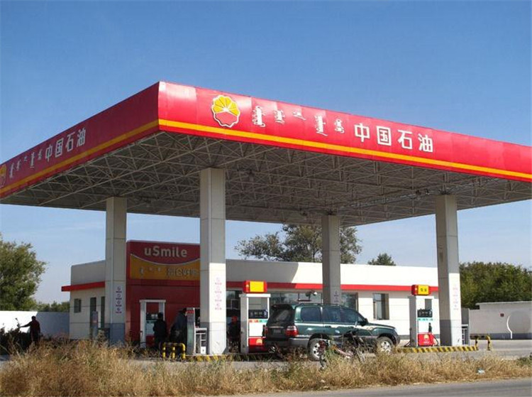 萍乡加油站钢结构网架案例1